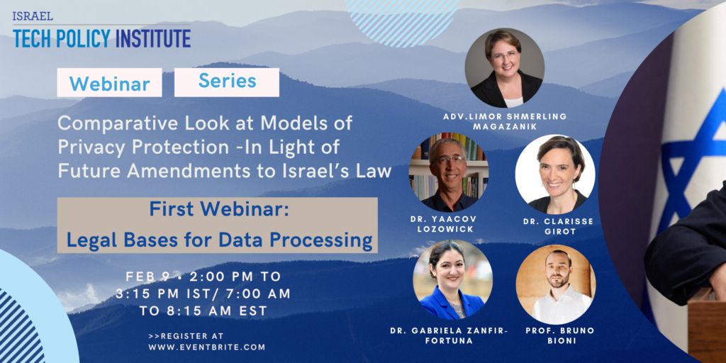 First Webinar: Legal Bases for Data Processing